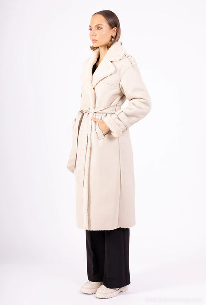 PU Fur Trench