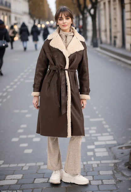 PU Fur Trench