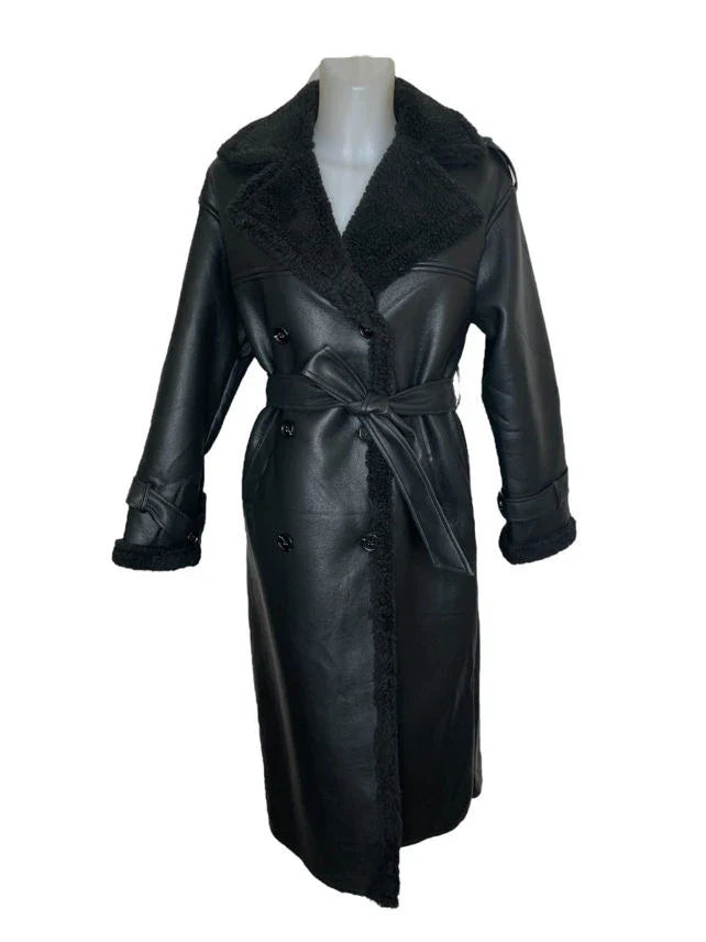 PU Fur Trench